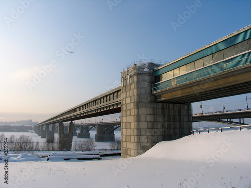 subway bridge over river ob subway bridge over river ob