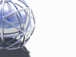 shiny, caged globe