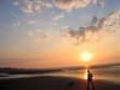 abendspaziergang am strand