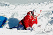 face full of snow