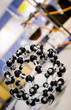 black molecular structure