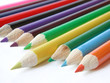 yellow pencil crayon isolated