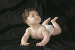 baby girl looking up