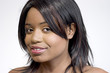 pretty young black woman smiling