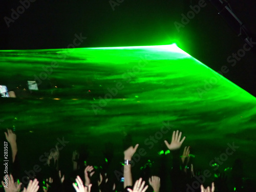 Photo: green laser on the stage green laser on the stage
