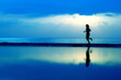 blue sunset silhouette
