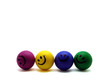 multicolor smiley face balls