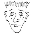 goofy face - rasterized vector
