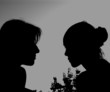 two girls }{