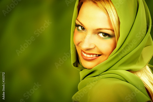 Photo: spa natural green woman. spa natural green woman.