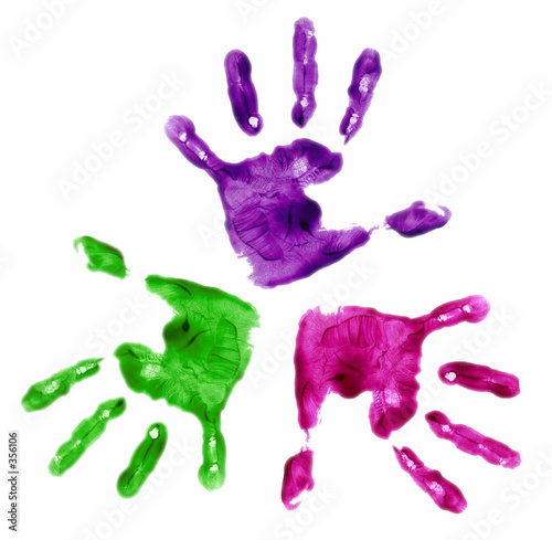 Photo: three handprints three handprints