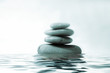 Rocks on water