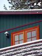 cabin in a snow wood