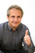 happy businessman thumbs up