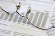 glasses and graph