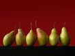 still life with six pears