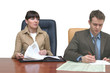 people in the office working at the desk