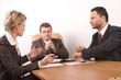 business meeting of 3 persons