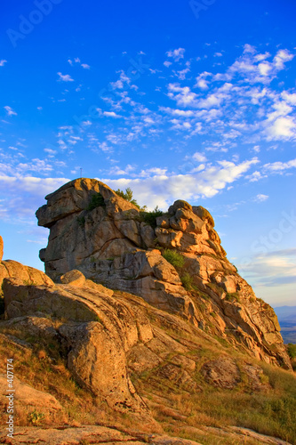 rocks at sunset in macedonia