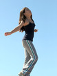 a girl enjoying a sunny day
