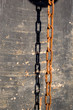 rusted chain and shadow