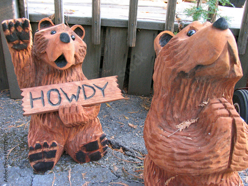 Wooden Bear Carvings