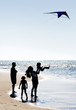 happy family on the beach
