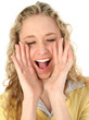 beautiful blonde teen yelling
