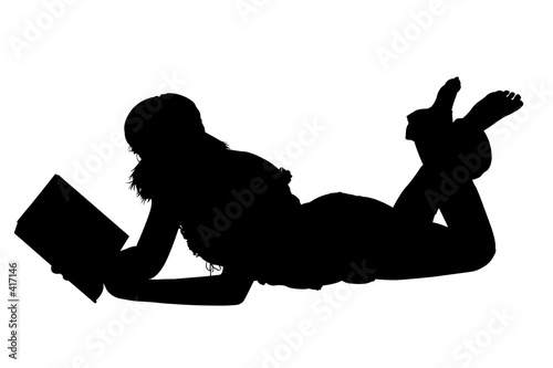 silhouette with clipping path of woman on floor wi silhouette with clipping path of woman on floor wi
