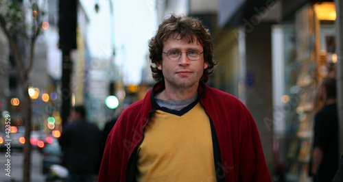 handsome man  on the street