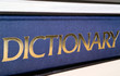 dictionary spine in gold letters dictionary spine in gold letters