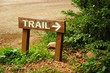 "trail" sign with arrow "trail" sign with arrow