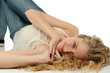 glamorous teen on floor