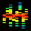 Illustration: rainbow graphic equalizer rainbow graphic equalizer