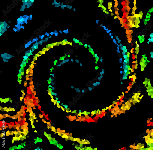 Illustration: color spectrum crystal swirl color spectrum crystal swirl