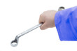 holding a spanner