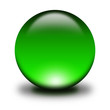 glass sphere green