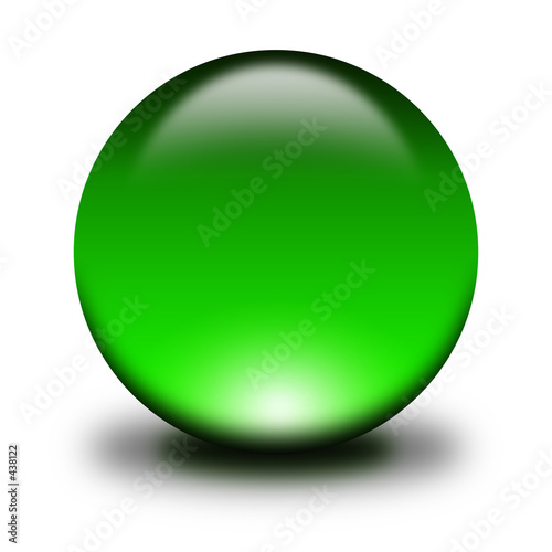 glass sphere green