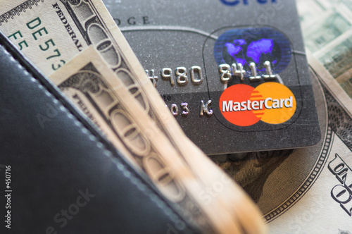 Photo: wallet with credit card and cash wallet with credit card and cash