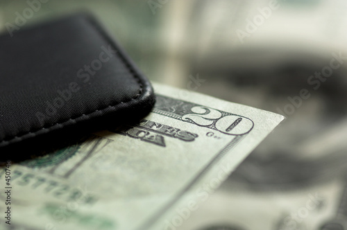 Photo: wallet with usd notes wallet with usd notes