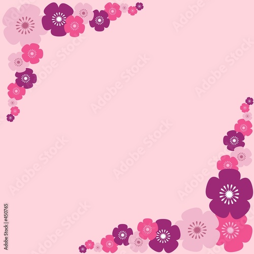 pink flowers borders. pink flowers border