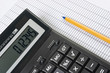 calculator and pencil