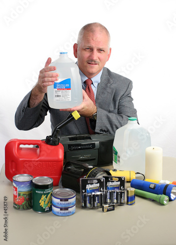 Photo: meteorologist with water meteorologist with water