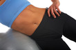 ab crunch - young woman showing different exercises.
