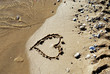 heart on beach
