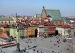 overview of the old town in warsaw