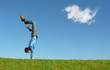 Man On Hands And Cloud