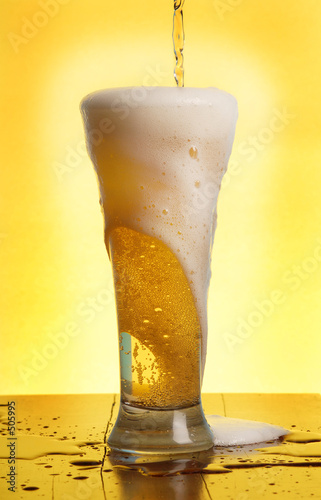 pouring a beer