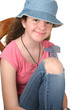 casual girl seated casual girl seated