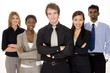 happy business team